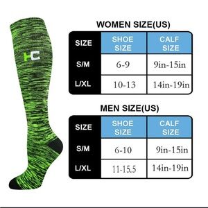 Women’s Green and Black Compression Socks NWT